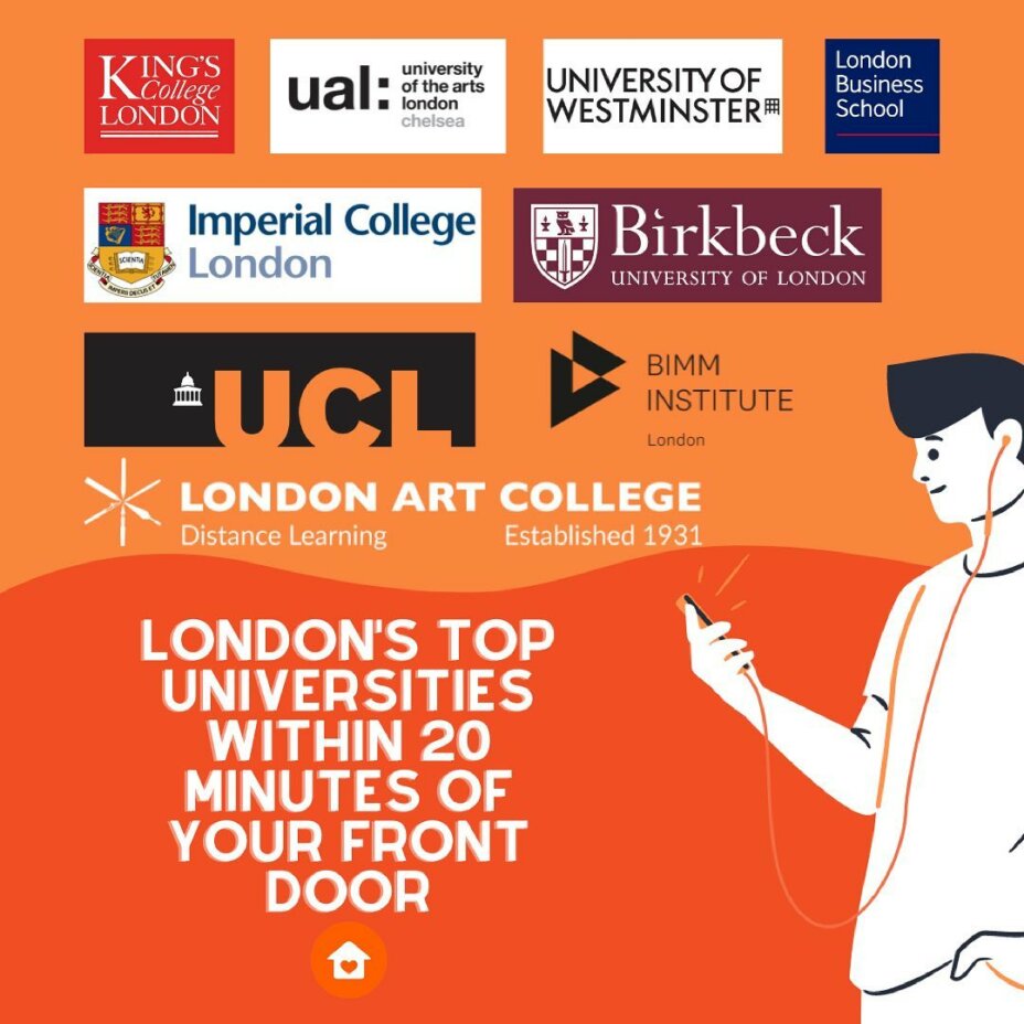 LouiseHouse will be perfect home for you if you are studying in London and want to live in Zone 1. Kings College, Imperial College, UCL, and Westminster University will all be within 20 minutes of your front door. louisehouselondon  london