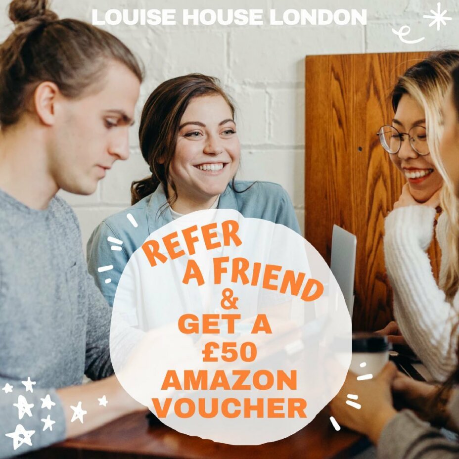 Refer a friend and you could both earn rewards! 🥳 🧐Qualifying students will receive a £50 Amazon e-voucher code for each friend they refer during the Entry Period.⁣ To qualify, the Referee must accept their contracts and pay either